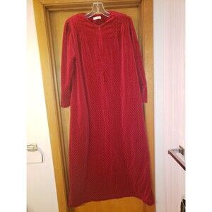 Miss Elaine Full Zip Maroon Robe Houseboat  Sz Small With  Zipper Long Sleeve